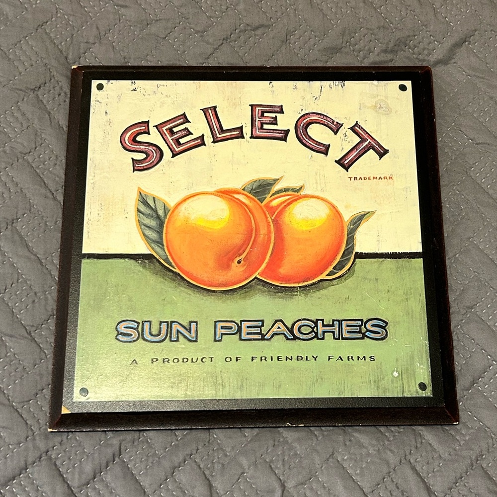 Angela Staehling Select Peaches Art Print on Wood 11 by 11